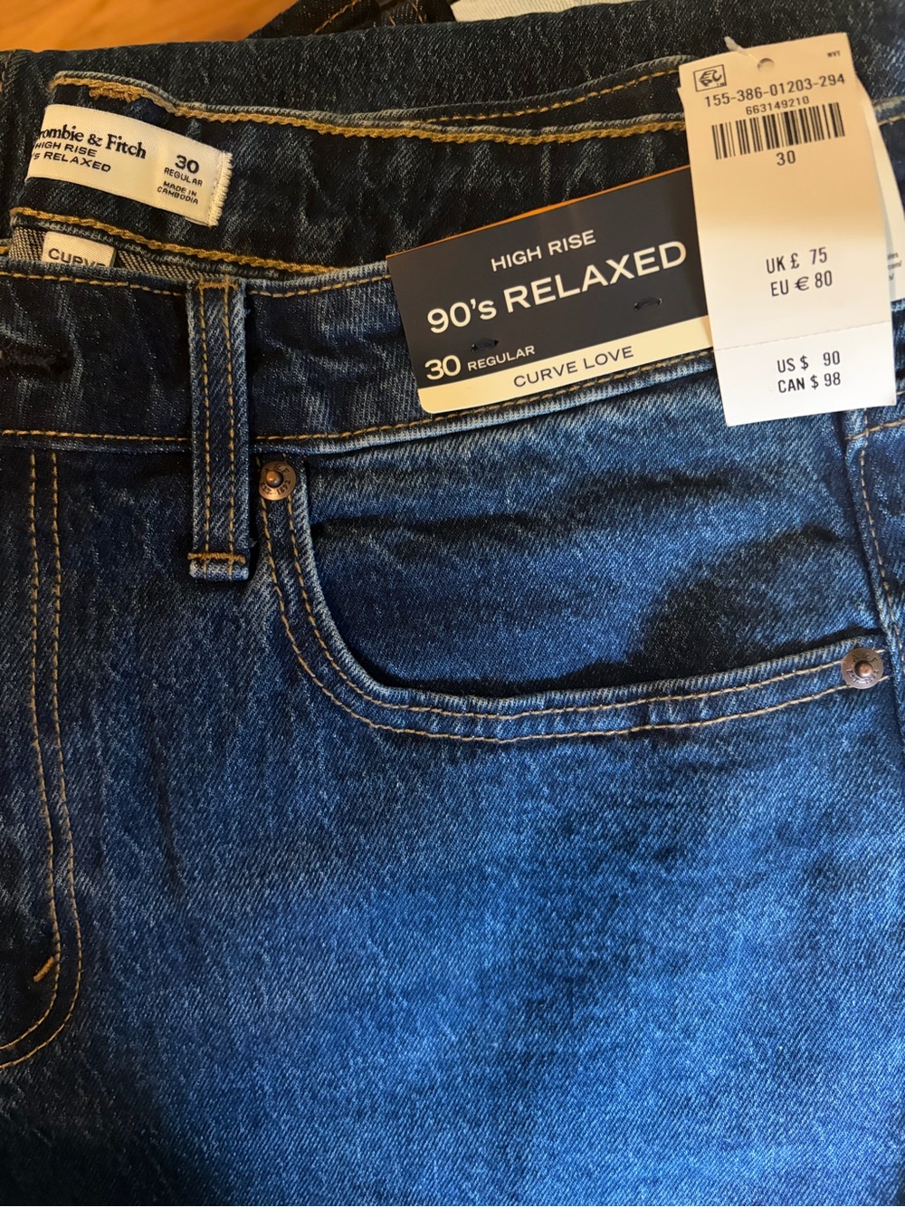 Abercrombie & Fitch Women’s 90's Relaxed Jeans - Dark Blue